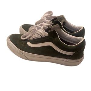 Vans Old Skool Green and White Sneakers